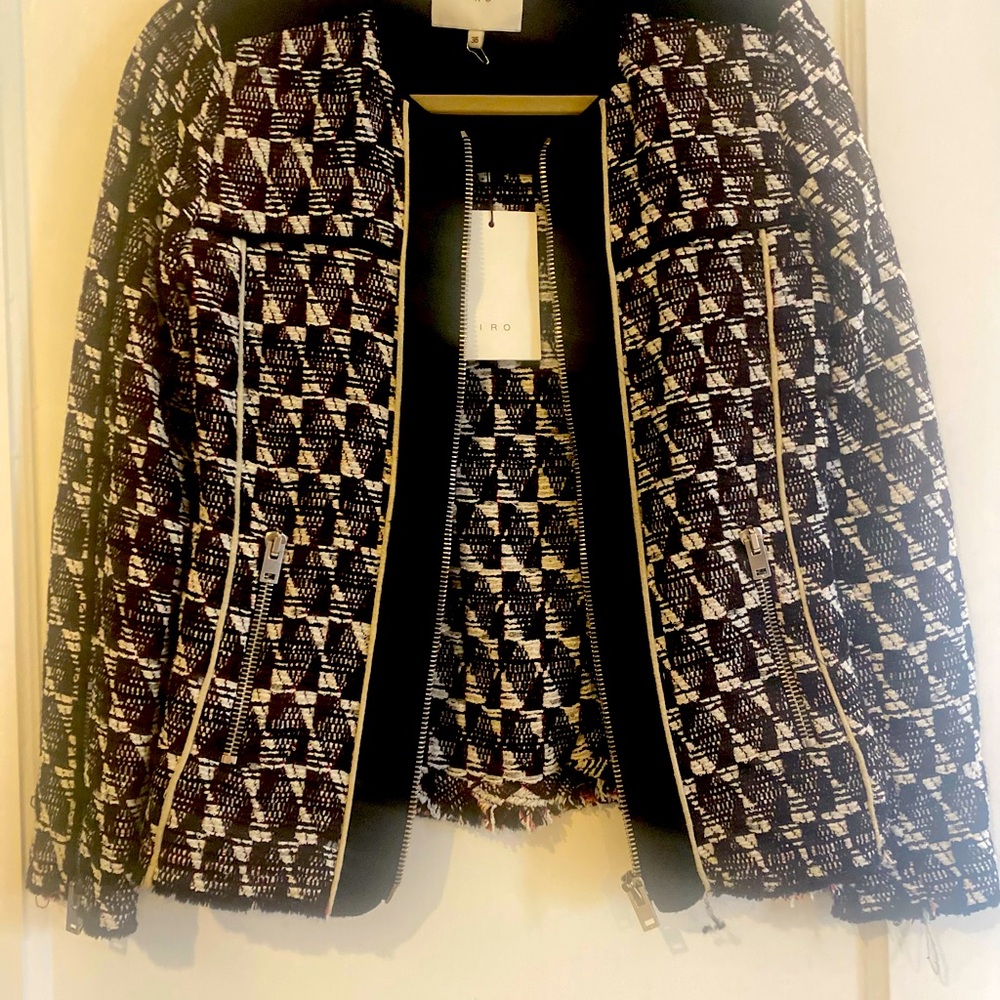 NWT Iro blazer jacket with zipper pockets and accents